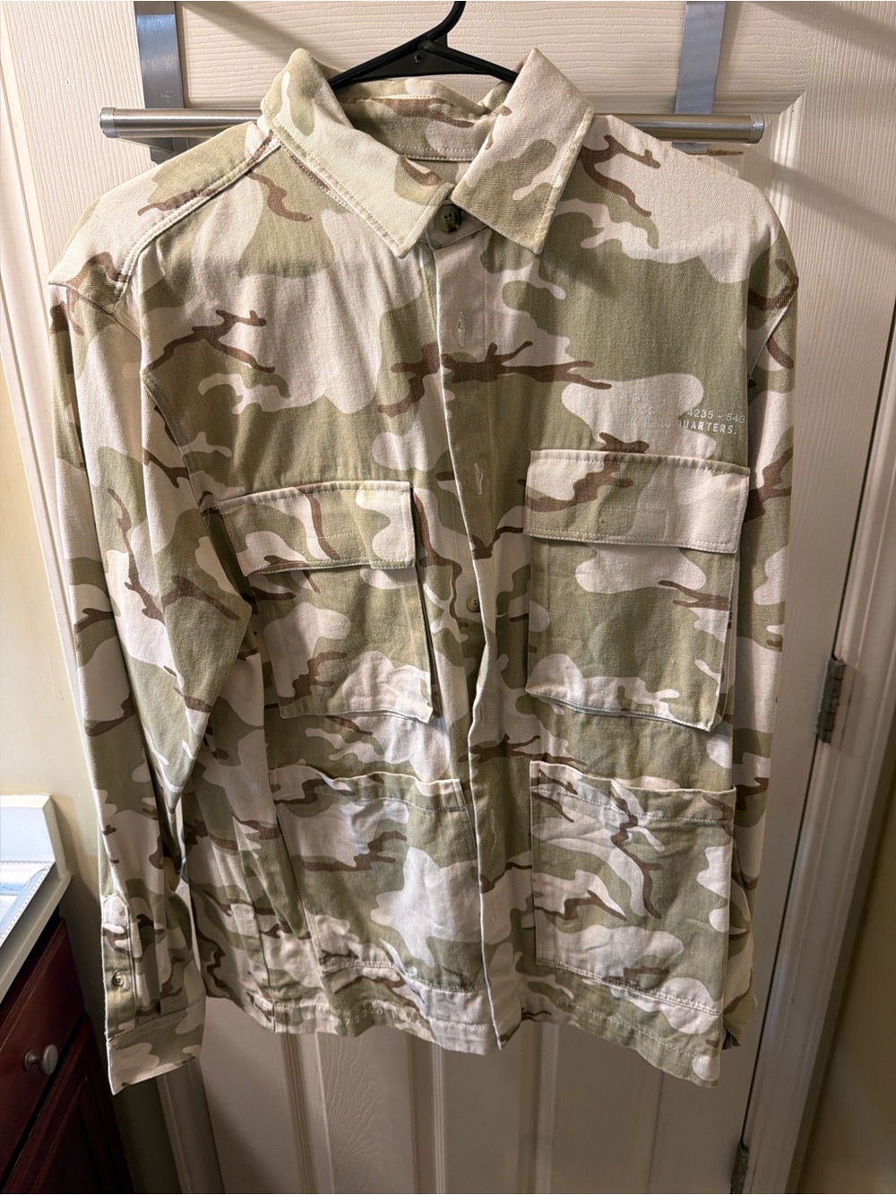 River Island Beige & Olive Green Camouflage Field Jacket